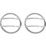 Kentrol 07-18 Jeep Wrangler JK Fog Light Cover Pair - Polished Silver