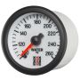 Autometer Stack 52mm 100-260 Deg F 1/8in NPTF Male Pro Stepper Motor Water Temp Gauge - White