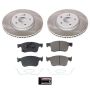 PowerStop SC8165 Semi-Coated Rotor and Low-Dust Ceramic Brake Pad Kit