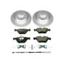 PowerStop ESK6346 Genuine Geomet Coated Rotors, ECE-R90 Brake Pads + Hardware Kit
