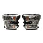Raxiom T551345 15-17 Ford F-150 Axial OEM Style Rep Headlights- Chrome Housing (Clear Lens)