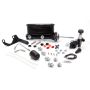 Wilwood 261-13271-BK HV Tandem M/C Kit w L/H Bracket & Prop Valve - 7/8in Bore Black-W/Pushrod