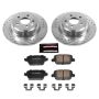 PowerStop K5341 Z23 Daily Driver Carbon-Fiber Ceramic Brake Pad and Drilled & Slotted Rotor Kit