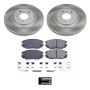 PowerStop SC4646 Semi-Coated Rotor and Low-Dust Ceramic Brake Pad Kit
