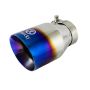 aFe Power 49T25404-L07 Takeda 304 Stainless Steel Clamp-on Exhaust Tip Blue Flame