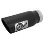 aFe Power 49T35452-B12 MACH Force-Xp 409 Stainless Steel Clamp-on Exhaust Tip Black - Left - Exit