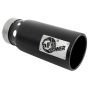 aFe Power 49T40501-B122 SATURN 4S 409 Stainless Steel Clamp-on Exhaust Tip Black - Right - Exit