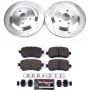 PowerStop K3061 Z23 Daily Driver Carbon-Fiber Ceramic Brake Pad and Drilled & Slotted Rotor Kit
