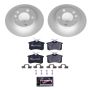 PowerStop ESK848 Genuine Geomet Coated Rotors, ECE-R90 Brake Pads + Hardware Kit