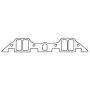 Cometic Gasket C5611-125 Cometic Chrysler B/RB .125in Fiber Intake Mani Gskt Set-1.229in x 2.310in Rectangle Port