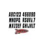 Hardline BLKSI320 Boat Lettering Registration Kit 3 in. - 320 Black/Silver