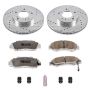 PowerStop K704-26 Z26 Street Performance Ceramic Brake Pad and Drilled & Slotted Rotor Kit