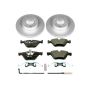 PowerStop ESK4589 Genuine Geomet Coated Rotors, ECE-R90 Brake Pads + Hardware Kit