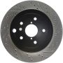 Stoptech 127.47030L 08+ Subaru STI (Will Not Fit 05-07) Slotted & Drilled Sport Brake Rotor