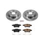 PowerStop KOE6398 OE Stock Replacement Low-Dust Ceramic Brake Pad and Rotor Kit