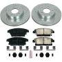 PowerStop K6386 Z23 Daily Driver Carbon-Fiber Ceramic Brake Pad and Drilled & Slotted Rotor Kit