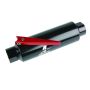 Aeromotive 12331 In-Line AN-10 Filter w/Shutoff Valve 100 Micron SS Element - Black Anodize Finish