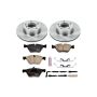 PowerStop KOE4590 OE Stock Replacement Low-Dust Ceramic Brake Pad and Rotor Kit