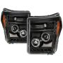 SPYDER 5086013 Projector Headlights - LED Halo - Black