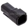 NAMZ MDR-4B Deutsch DTM 4-Position Receptacle w/4 Stamped Terminals & Wedgelock - Black (HD 74104-98BK)