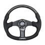 NRG Carbon Fiber Steering Wheel (350mm) Oval Shape Black w/Leather Trim