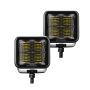 Go Rhino 750200321FCS Xplor Blackout Series Cube LED Flood Light Kit (Surface/Threaded Stud Mnt) 2x2 - Blk (Pair)
