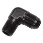 Russell Performance -12 AN to 1/2in NPT 90 Degree Flare to Pipe Adapter (Black)
