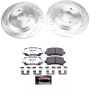 PowerStop K6952-26 Z26 Street Performance Ceramic Brake Pad and Drilled & Slotted Rotor Kit