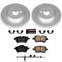 PowerStop CRK6741 Genuine Geomet Coated Rotor and Carbon-Fiber Ceramic Brake Pad Kit