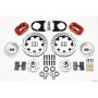 Wilwood 140-8583-DR Forged Dynalite Front Kit 12.19in Drilled Red 37-48 Ford Psgr. Car Spindle