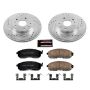 PowerStop K5887 Z23 Daily Driver Carbon-Fiber Ceramic Brake Pad and Drilled & Slotted Rotor Kit