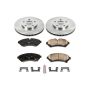 PowerStop KOE1549 OE Stock Replacement Low-Dust Ceramic Brake Pad and Rotor Kit