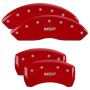 MGP 4 Caliper Covers Engraved Front & Rear MGP Red Finish Silver Char 2019 Chevrolet Blazer