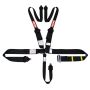 RACEQUIP RQP815005 5pt Harness HNR Ratchet L&L Black
