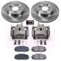 PowerStop KCOE5863 OE Stock Replacement Low-Dust Ceramic Brake Pad, Rotor and Caliper Kit