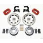 Wilwood 140-2111-DR Forged Dynalite P/S Rear Kit Drilled Red 58-64 Olds/Pontiac Ends