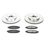 PowerStop K3009 Z23 Daily Driver Carbon-Fiber Ceramic Brake Pad and Drilled & Slotted Rotor Kit