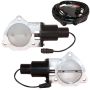 QTP QTEC70 3.5in Bolt-On QTEC Dual Electric Cutout Valves - Pair