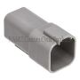 NAMZ DR-6G Deutsch DT Series 6-Wire Receptacle & Wedgelock - Gray (Repl. HD 72126-94GY)
