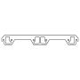 Cometic Gasket C15335C Cometic AMC 304-401CI V8 .043in Copper Exhaust Manifold Gasket Set - 1.880in Dogleg Ports