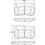 Stoptech 305.11130 Street Select Brake Pads w/Hardware - Rear