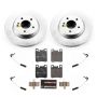 PowerStop ESK6472 Genuine Geomet Coated Rotors, ECE-R90 Brake Pads + Hardware Kit