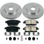PowerStop K6996 Z23 Daily Driver Carbon-Fiber Ceramic Brake Pad and Drilled & Slotted Rotor Kit