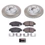 PowerStop SC5400 Semi-Coated Rotor and Low-Dust Ceramic Brake Pad Kit