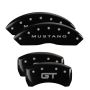 MGP 10197SMG2BK 4 Caliper Covers Engraved Front Mustang Engraved Rear S197/GT Black finish silver ch