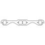 Cometic Gasket C15189C Cometic Chevy Gen1 Small Block V8 .043in Copper Exhaust Mani Gskt Set-1.550in x 1.450in Square Ports
