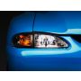 Raxiom 49049 94-98 Ford Mustang Axial Series Cobra Style Headlights- Chrome Housing (Clear Lens)