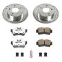 PowerStop K1303-26 Z26 Street Performance Ceramic Brake Pad and Drilled & Slotted Rotor Kit