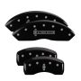 MGP 36018SLC1BK 4 Caliper Covers Engraved Front Lincoln Engraved Rear Star logo Black finish silver ch