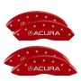 MGP 39015SACURD 4 Caliper Covers Engraved Front & Rear Acura Red finish silver ch